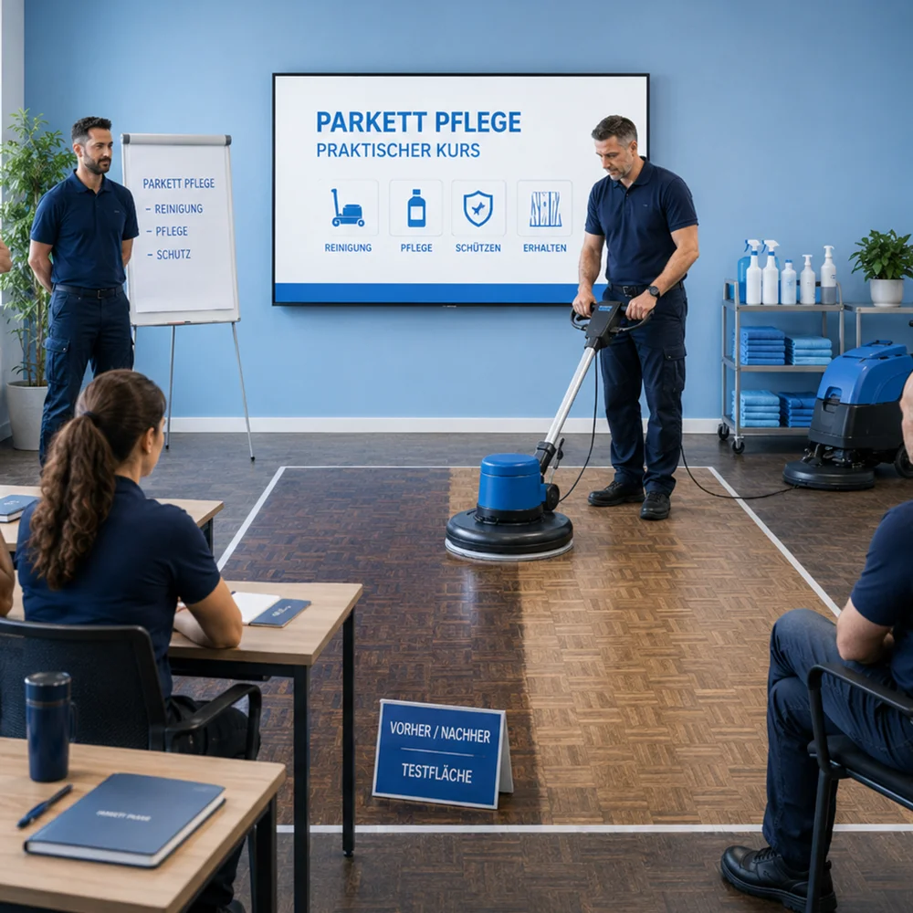 Praktiker-Tagesseminar - Fachgerechte Reinigung und Pflege von Parkett - Nr. 2026/12<br>Termin: 23.06.2026